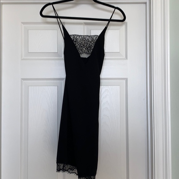 Topshop Dresses & Skirts - TOPSHOP LBD size 4 deep V plunge dress